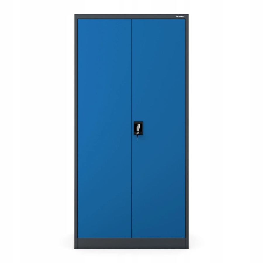 Jan Nowak Mehrzweckschrank Dawid aus pulverbeschichtetem Stahl mit Kleiderstange und Regalböden, Anthrazit-Pfauenblau, H x B x T: 185 x 90 x 45 cm - Bild 2