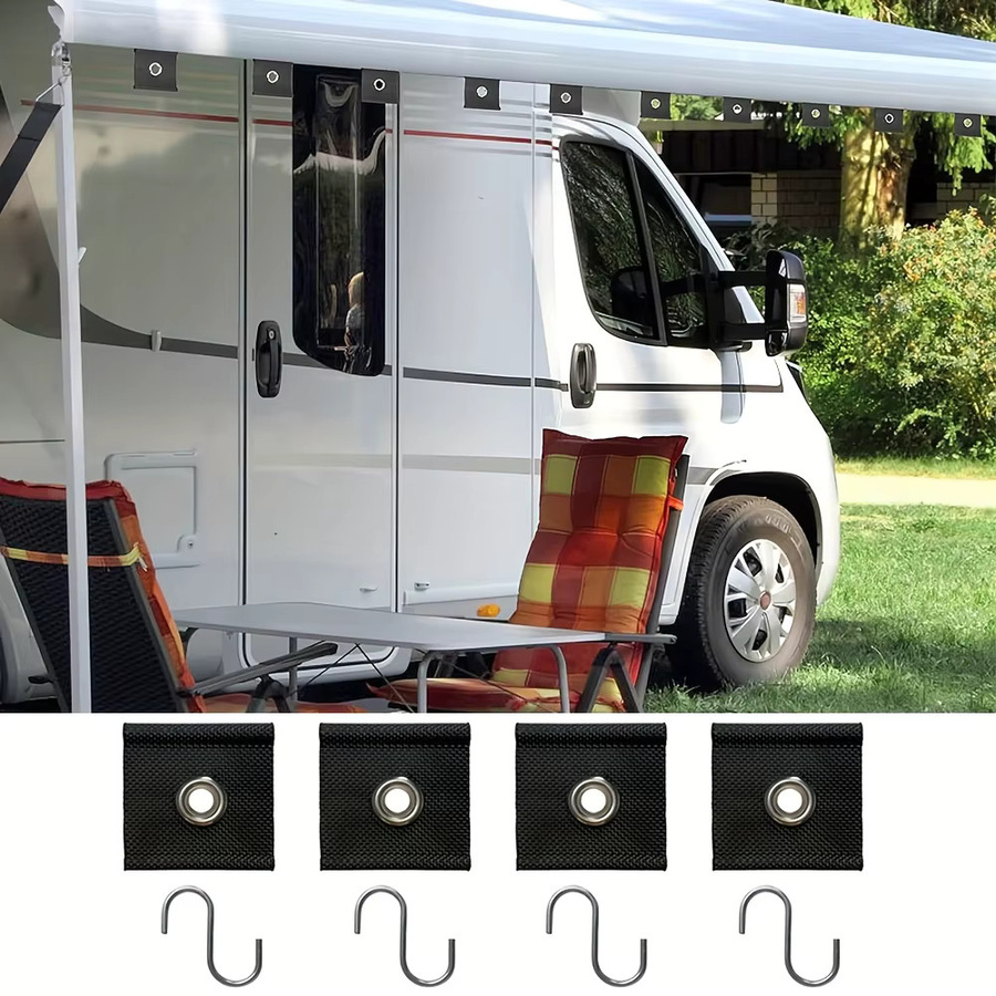 12 Stück robuste Nylon-Markisenhaken in Weiß für Wohnmobile zur Befestigung von Vorhängen, Wäscheleinen und Zelten für Rohrlöcher von 5/6 mm bis 7/8 mm - Bild 5