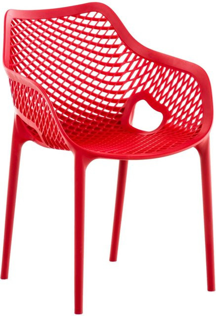 CLP Stapelbarer Stuhl Air XL Rot mit Armlehnen für Garten und Terrasse - Bild 1