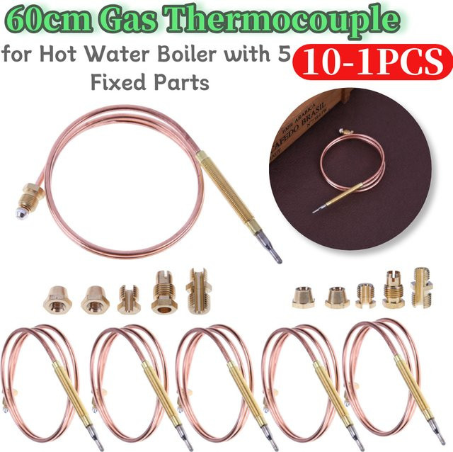 Gas-Thermoelement-Thermo-Paarventil für Warmwasserboiler und Gasgeräte, Länge: 60 cm - Bild 1
