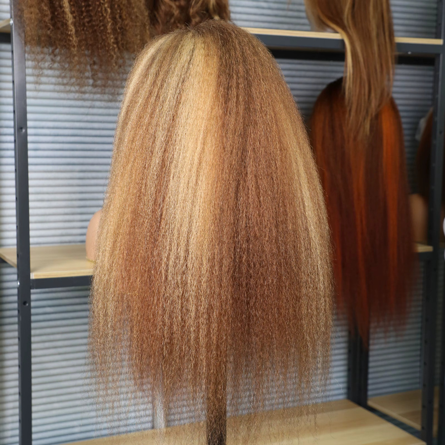 Doralia Kinky Straight Perücke, Yaki Straight, 38 Zoll, 220% Dichte, Highlight 4/27 - Bild 2
