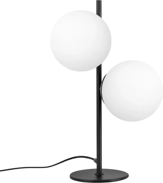 NETTLIFE Tischlampe im Industrial Design aus Metall und Glas, 2-flammig, E27, Schwarz oder Gold/Messing - Bild 1