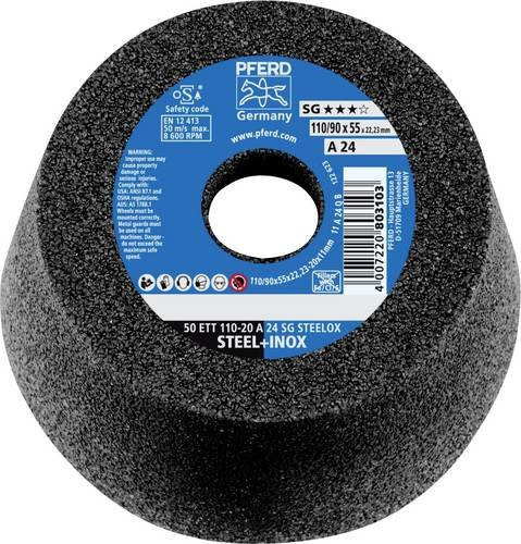 PFERD Schleiftopf SG STEELOX 110-20A 24, 2er-Set, Grau - Bild 1