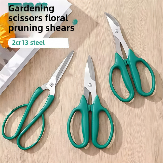 Gartenschere aus Edelstahl zum Beschneiden von Blumen und Zweigen in Grün - Bild 1