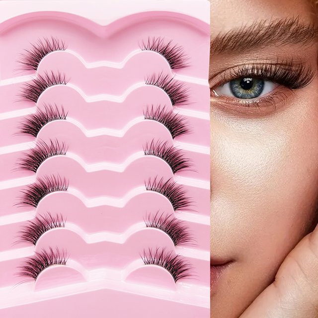 LN 801 Künstliche Wimpern, 7 Paar, natürlich, Unisex - Bild 1