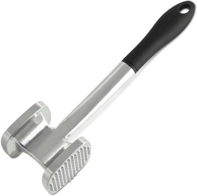 Fackelmann Fleischklopfer aus Metall in Schwarz und Silber, Höhe: 28 cm - Bild 1