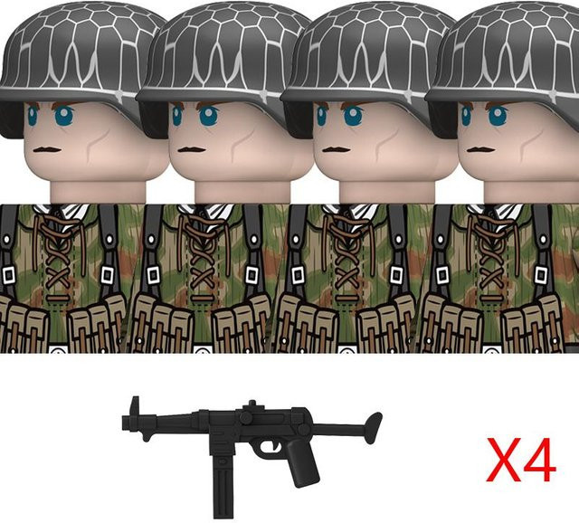 Yiran toy Bausteine WK2 Militärische Deutsche Soldaten Figuren Sumpf Tarnung - Bild 1