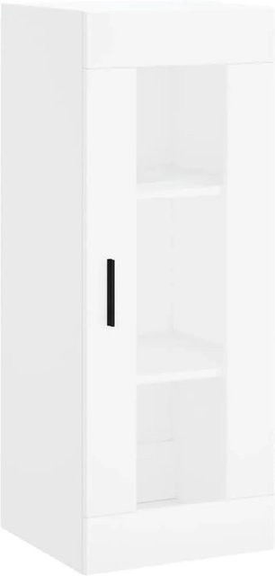 vidaXL Wandschrank Weiß mit Glastüren, B/T/H: 34,5 x 34 x 90 cm - Bild 1