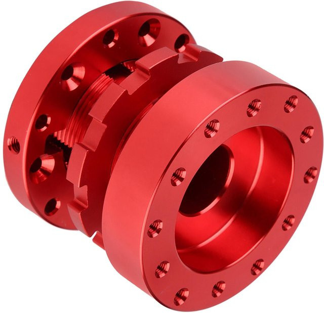 Igeteck Auto Lenkradnabe Racing Verlängerungs-Distanzstück Adapter-Kit, Einstellbar 40mm bis 70mm, Rot - Bild 1