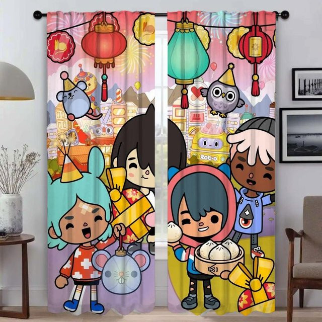 Tocas Life World Elegante Raumvorhänge als Verdunkelungsvorhang und Trennvorhang, 2 Stück, Mehrfarbig, B: 50 cm, H: 70 cm - Bild 1