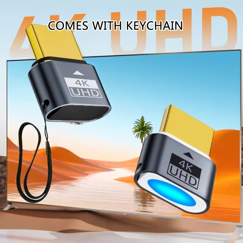 kebidumei HDMI Dummy Stecker 4K HDR Virtueller Monitor EDID Emulator Headless Ghost Display Adapter unterstützt bis zu 4K@60Hz und 1080@120Hz - Bild 3