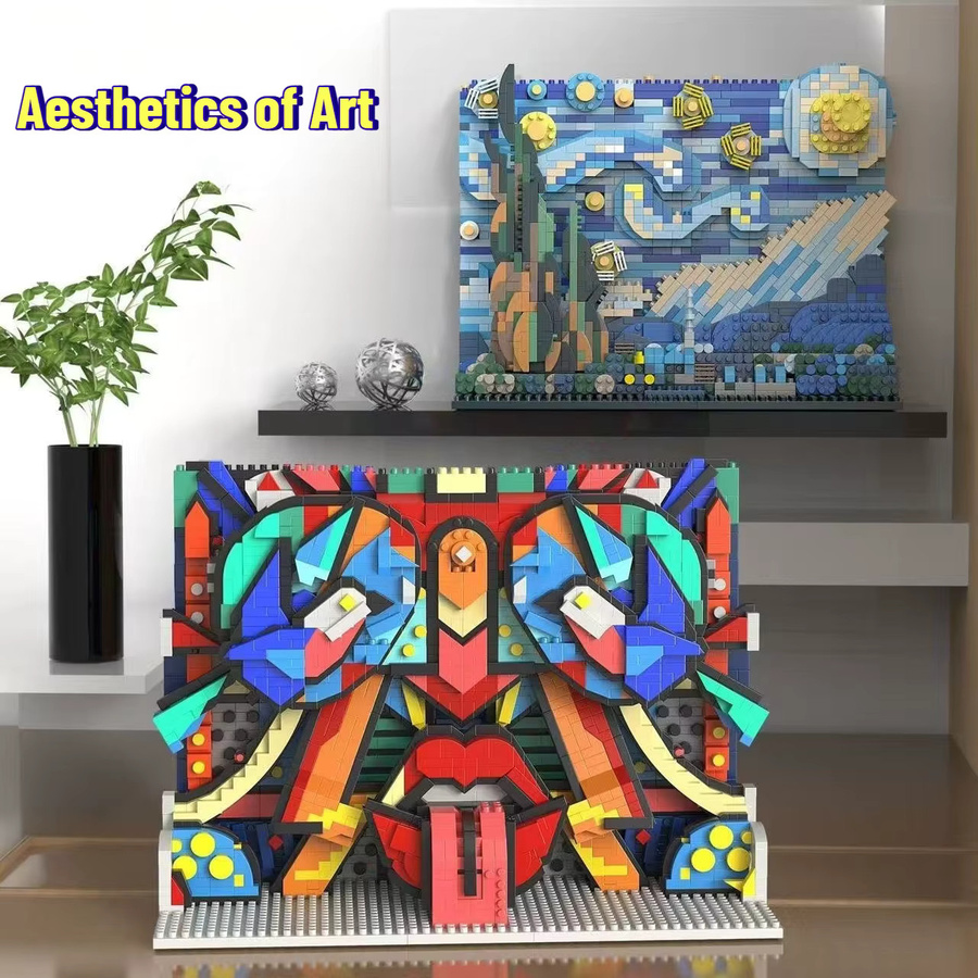 BANGSHE 3D Ölgemälde Berühmte Kunst, Baustein, Bunt / Mehrfarbig - Bild 4
