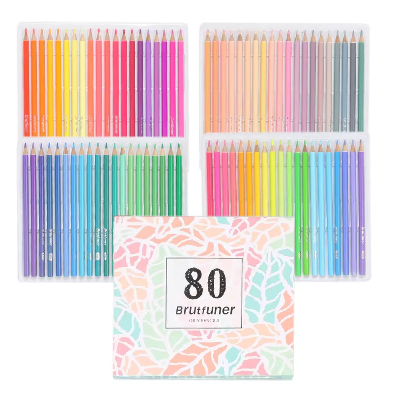 Brutfuner Profi Ölfarbstifte Set mit 80 Farben in Multicolour für Künstler und Kunstbedarf - Bild 2