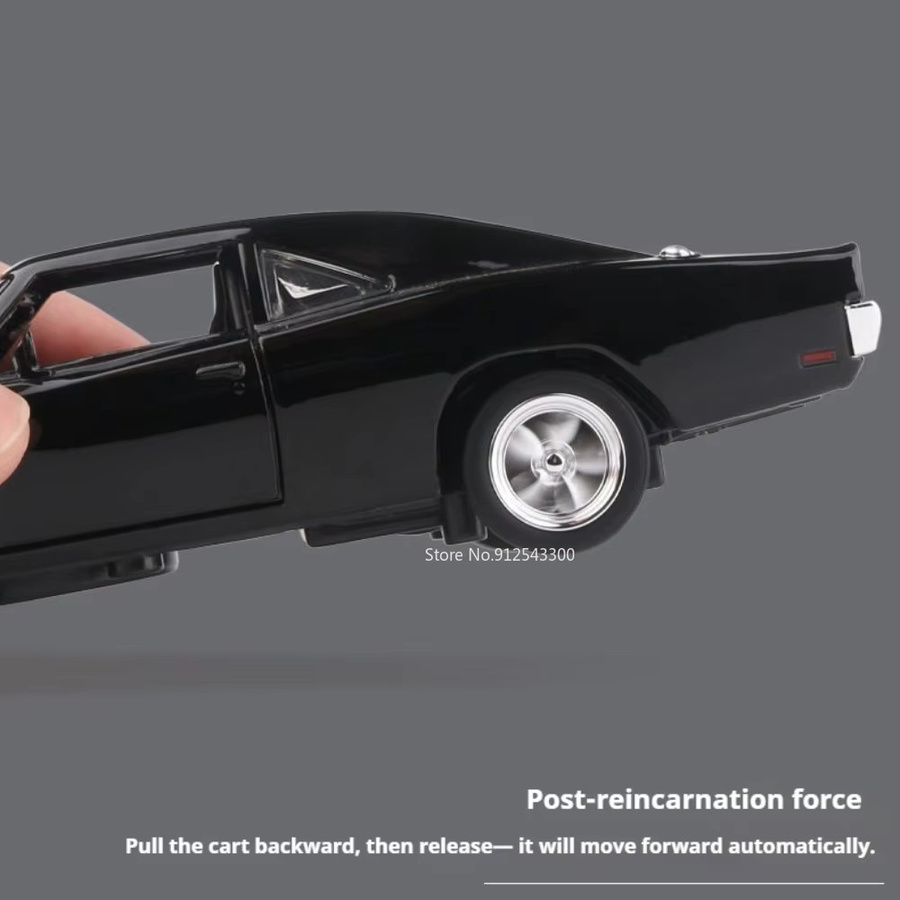 RMZ city 1970 Charger Automodell, 1:32, mit öffnenden Türen, Sound und Licht, Rückziehfahrzeug - Bild 4