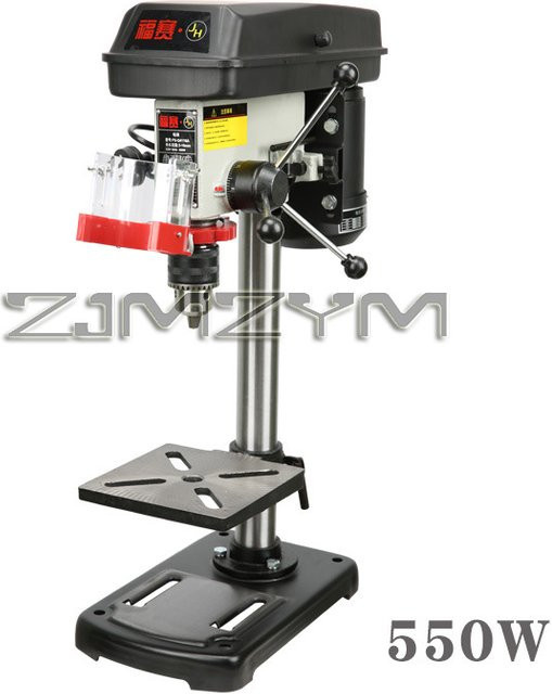 ZJMZYM Professionelle Tischbohrmaschine mit 550 W und variabler Geschwindigkeit in Braun und Schwarz - Bild 1