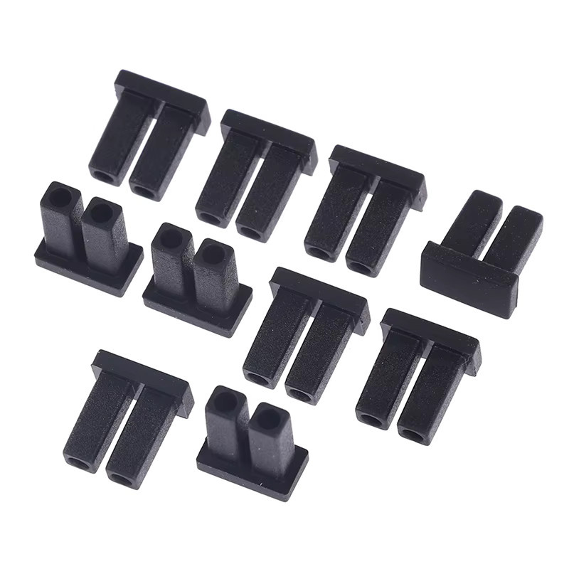 10er Set Staubschutzkappen für SFP-Module und optische Faseranschlüsse in Schwarz - Bild 2