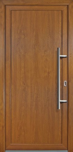 Meeth Kunststoff-Haustür Signum Exklusiv in Golden Oak, goldfarben, nach innen öffnend, Höhe: 200,0 cm, Breite: 98,0 cm - Bild 1
