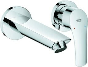 Grohe Eurosmart UP-2-Loch-Waschtischarmatur Fertigmontageset mit Einhebelmischer in Chrom - Bild 1