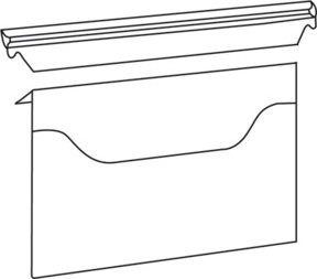 Eichner Einziehtasche Visimap mit Kopfleiste für A4, transparent - Bild 1