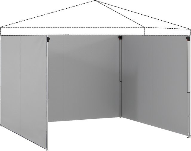 Outsunny 3er-Set Pavillon-Seitenwände mit Reißverschluss, UV-Schutz und wasserabweisendem Oxfordstoff als Sicht- und Windschutz für 3x3 m Partyzelte, Hellgrau - Bild 1