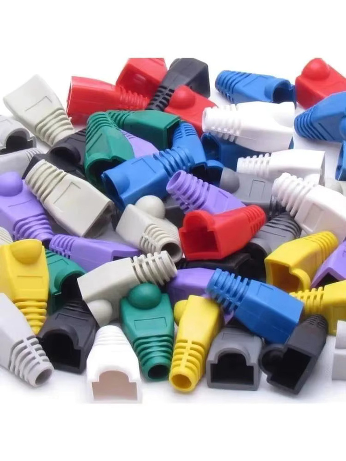 30 Stück RJ45 Stecker Kappen für CAT5E und CAT6 Ethernet Netzwerk Kabel in Multicolour zur Zugentlastung und zum Schutz der Abdeckung - Bild 4