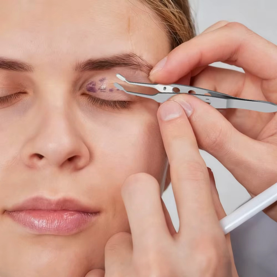 Edelstahl Augenlid Massage Pinzette zur Meibom-Drüsen Extraktion, Unisex - Bild 3