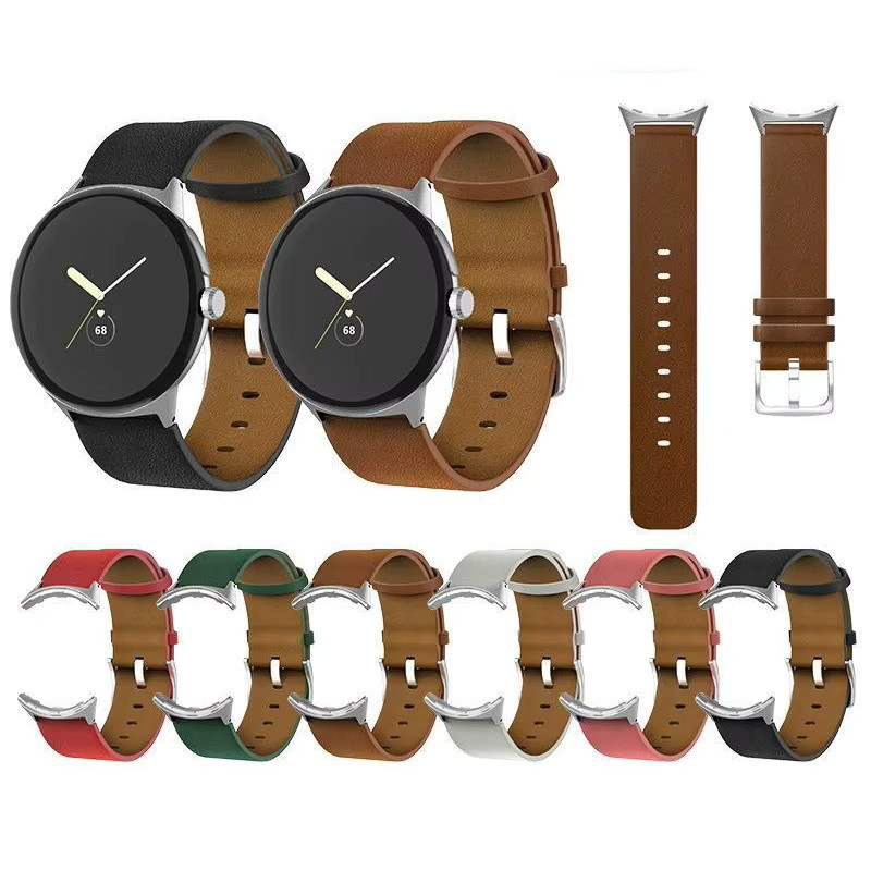 jansin Uhrenarmband Leder, Weiß, Unisex - Bild 4