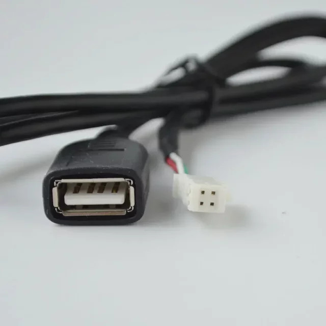 Dual-USB-Schnittstellenkabel-Adapter für Android Radio Navigation mit 6-poligem oder 4-poligem Kabelbaum-Stecker und USB-C Anschluss - Bild 1