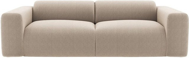 Maison Céphy Sofa Pogni in Beige mit Samt-Stoff und Armlehnen, Breite: 205 cm - Bild 1