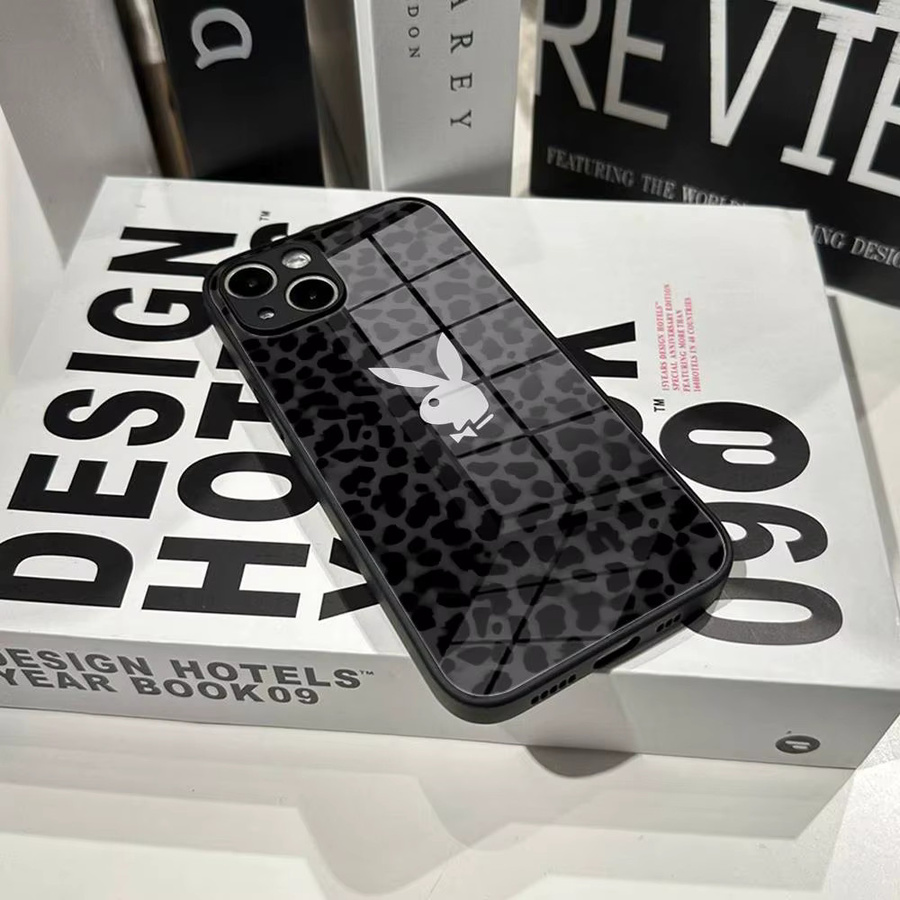 Playboy Leopard 2-in-1 Handyhülle für iPhone 17 16 15 14 13 Pro Max Air 16e mit Flower Design in Schwarz - Bild 5