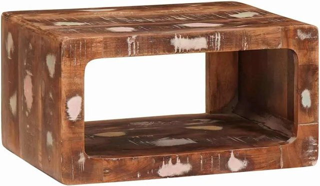 vidaXL Nachttisch aus massivem Altholz in Braun, B/T/H: 45 x 30 x 24 cm - Bild 1