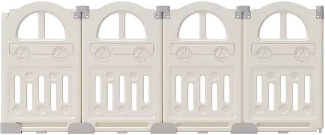 Verlängerungsplatten für faltbaren 14-Panel-Baby-Laufstall EDP001 aus Kunststoff in Weiß, 2 oder 4 Panels zur Erweiterung - Bild 1