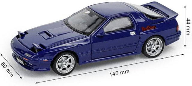 Linyi toy car Mazda Rx7 Sportwagen Modell, 1:32, Metall, mit Licht und Ton, Blau - Bild 1