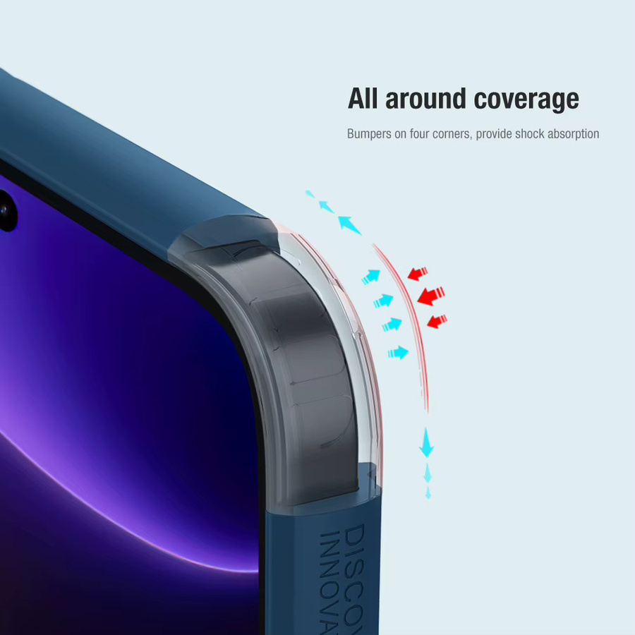 Nillkin Super Frosted Shield Pro Schutzhülle für Redmi Note 12 Turbo und Xiaomi Poco F5 in Rot mit Anti-Drop-Airbag - Bild 3