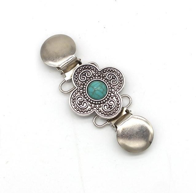 YIRAN Jewelry Pullover Clip Brosche, Türkis, Grün, Damen - Bild 1