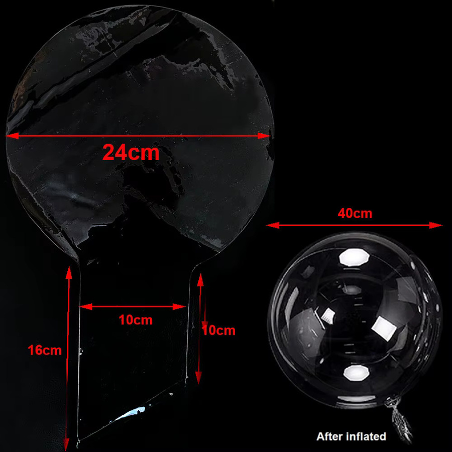 PartiesTour Bobo-Ballons transparent mit breitem Hals und Mund für Party, Hochzeit und Weihnachten, 24 Zoll - Bild 2