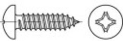 TOOLCRAFT Linsenblechschrauben Phillips Kreuzschlitz, Durchmesser: 4,2 mm, Länge: 32 mm, Stahl galvanisch verzinkt, Silber, 100 Stück - Bild 1