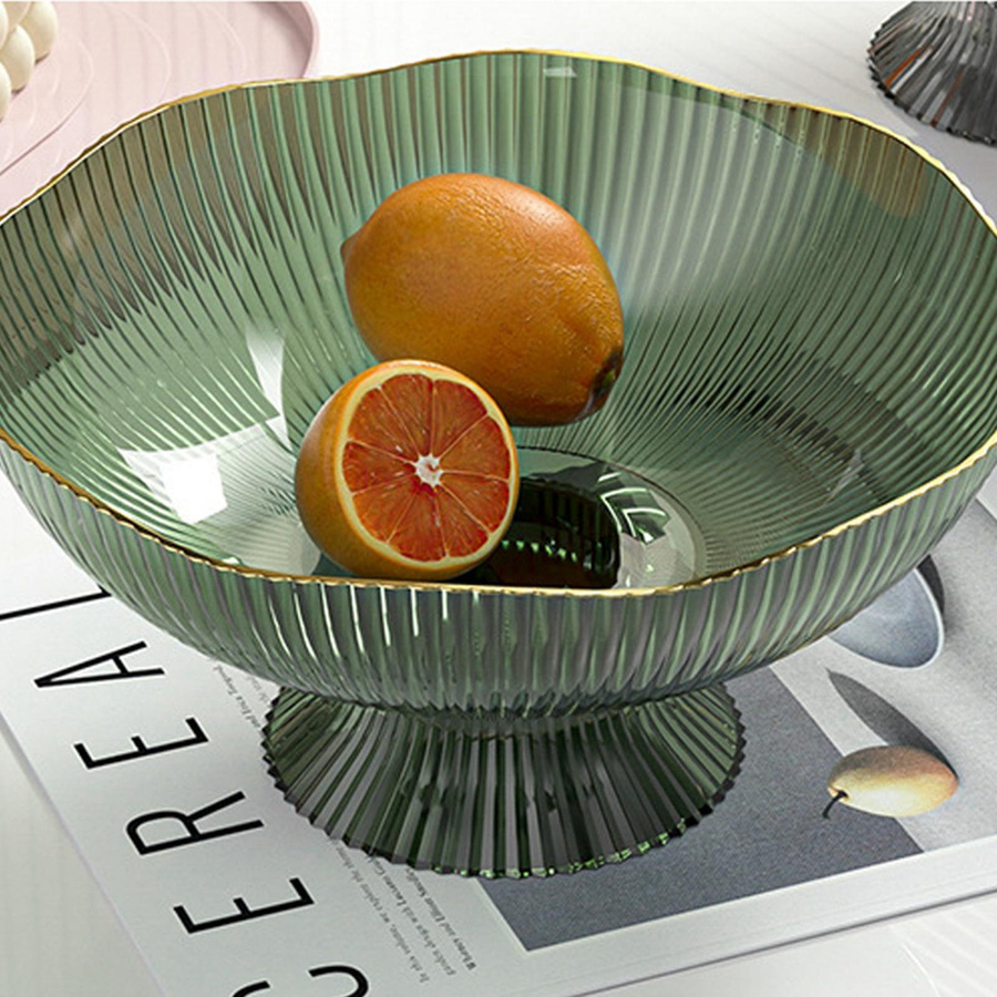KaiSai Obstschale aus Kunststoff mit Abzugsloch und abnehmbarem Sockel in Grau - Bild 5