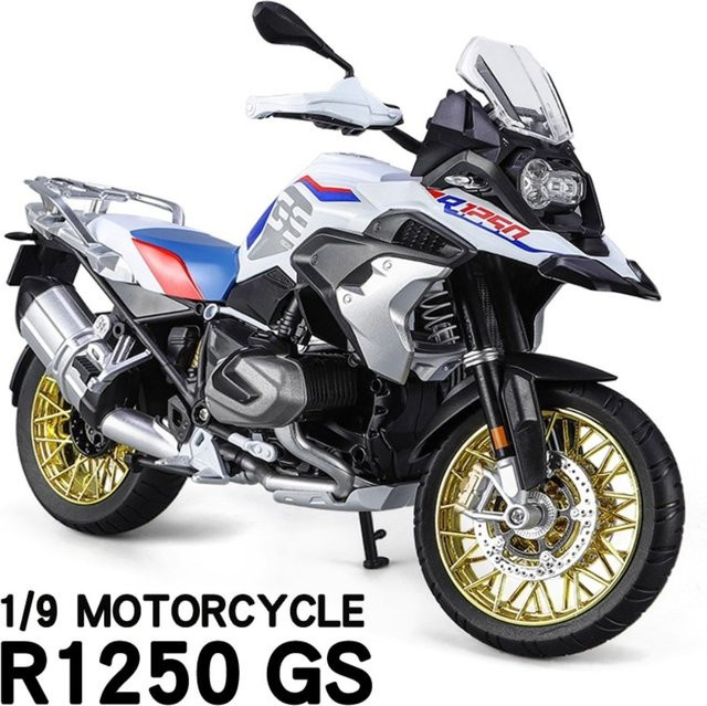 MAKEDA R1250GS S1000RR Motorrad, Metallmodell, 1:9, mit Licht und Sound - Bild 1