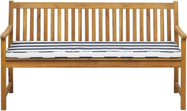Beliani Gartenbank VIVARA aus Akazienholz in Marineblau und Braun, B/T/H: 160 x 61 x 88 cm - Bild 1