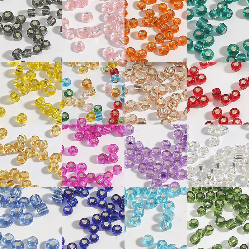 Glas Perlen, transparent, 2/3/4mm, DIY Charms für Armband, Halskette - Bild 3