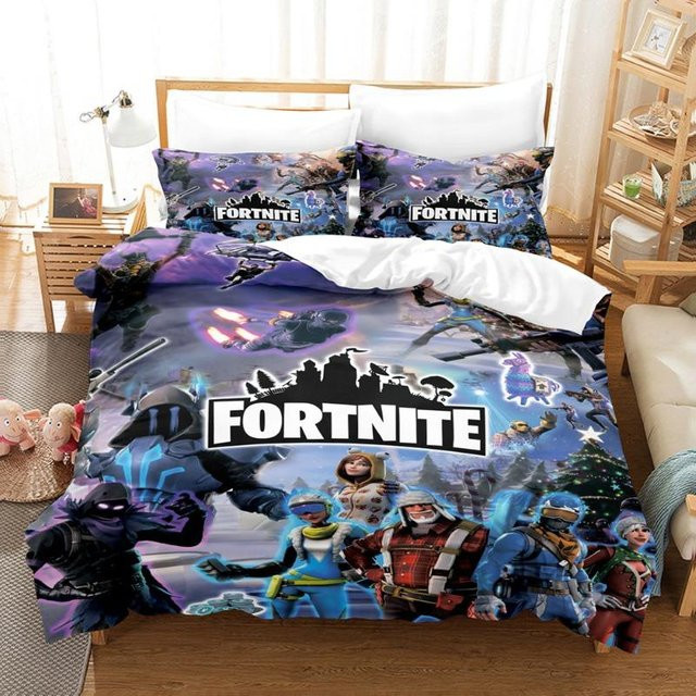 Fortnite Bettwäsche Set von Gu Tao mit 3D-Druck, mehrfarbig, B/H: 140 x 210 cm - Bild 1