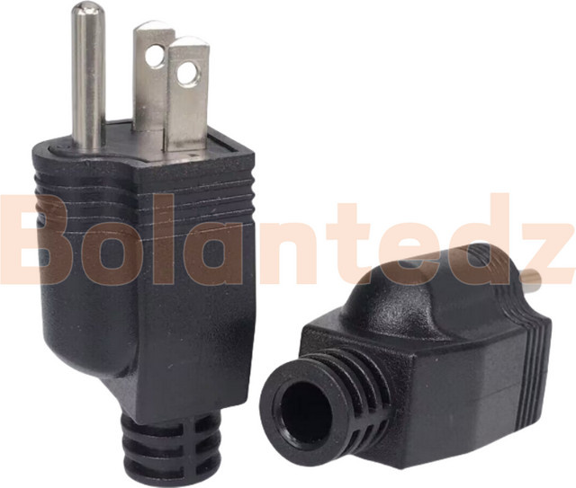 Bolantedz Adapterkabel mit amerikanischem 15 A AC-Stecker in Schwarz - Bild 1