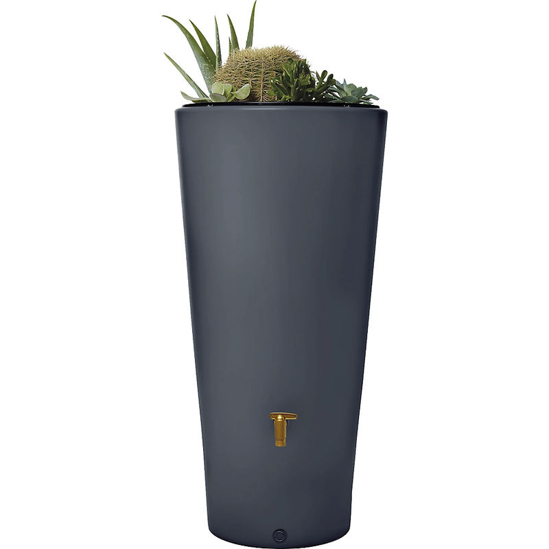 4rain VASO 2in1 Regenspeicher 220 L Graphitegrau inkl. Anschlussset und Auslaufhahn - Bild 4