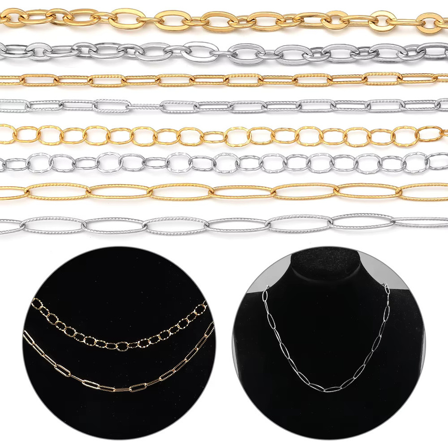louleur Gliederkette Edelstahl, 1 Meter, Unisex - Bild 3