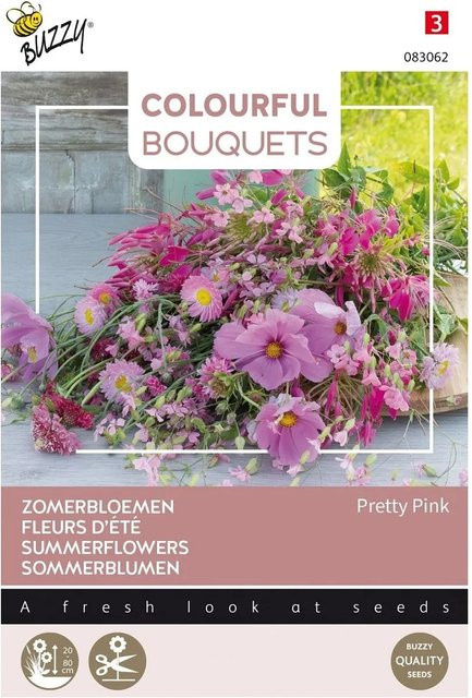 Blumenmischung Pretty Pink Buzzy Colourful Bouquets Samen Rosafarbene Mischung 5 g von arborix - Bild 1