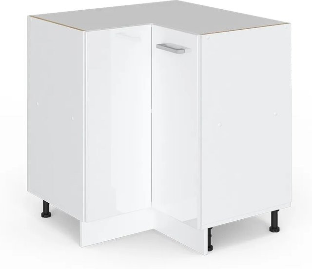 Vicco Eckunterschrank R-Line Weiß Hochglanz B/T/H: 75,6 x 46,0 x 81,6 cm - Bild 1