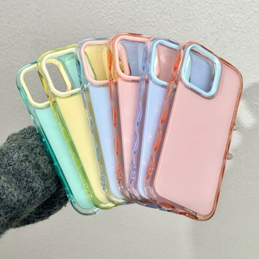 FUCHU Jelly Candy Stoßfeste Schutzhülle für iPhone 15 14 13 12 11 Pro Max Plus Air in Multicolor - Bild 4