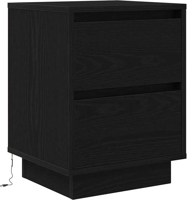 vidaXL Nachttisch mit integrierter LED-Beleuchtung in Schwarz, B/T/H: 38 x 34 x 50 cm - Bild 1