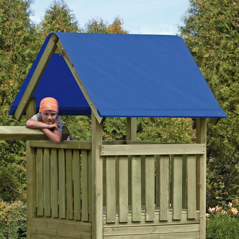 Blaue Dachplane aus Kunststoff für Spieltürme von T&J - Bild 1